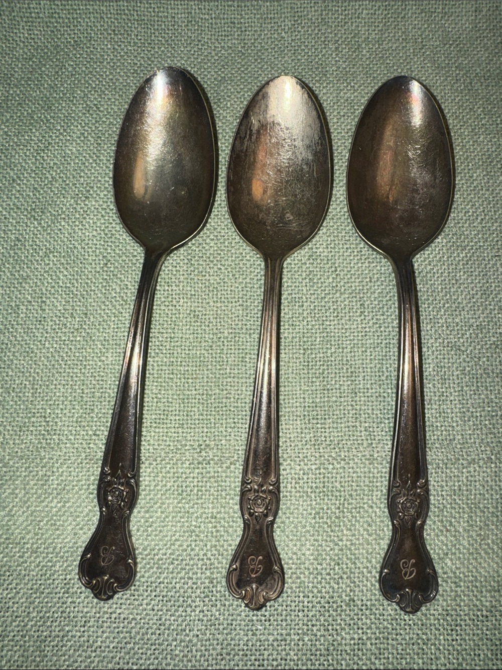 Classic Silver-Tone Decorative Tablespoons- Set of 3